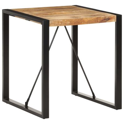 vidaXL Dining Table 27.6"x27.6"x29.5" Solid Rough Mango Wood