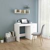 vidaXL Desk White Engineered wood Compact Desk Rectangular Modern