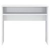 vidaXL Desk High gloss white Engineered wood Compact Desk Rectangular