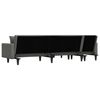 vidaXL L-shaped Sofa Bed Dark grey Fabric (100% polyester), plywood, foam