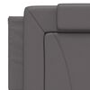 vidaXL Headboard Cushion Grey Faux leather 63 in Hanging mounting