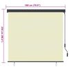 vidaXL Outdoor Roller Blind Striped Manual Cream 70.9" x 98.4" fabric