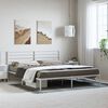 vidaXL Bed Frame White Steel Double Bed Bed Frame Rectangular