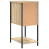 vidaXL Bedside Cabinet Sonoma Oak Engineered wood, Iron Compact