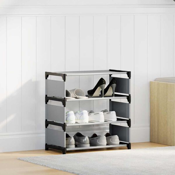 vidaXL Shoe Rack Grey