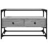vidaXL TV Cabinet Gray Sonoma Engineered Wood and Glass Medium