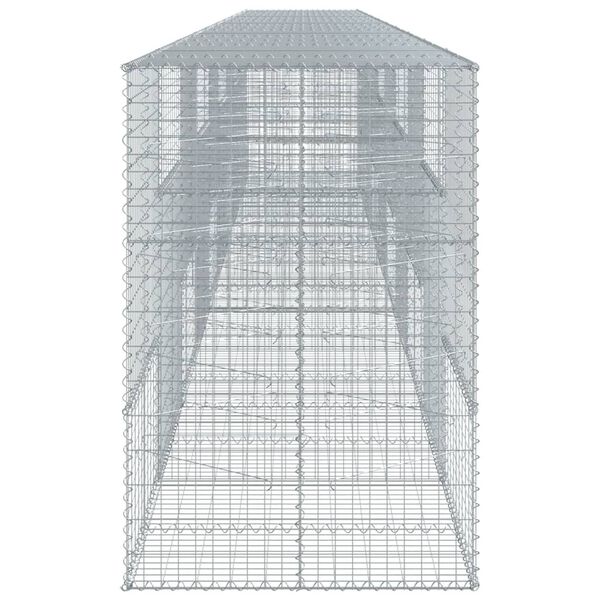 vidaXL Gabion Basket Silver Galvanized iron wire Large