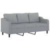 vidaXL Sofa Set Light Grey Polyester, Metal, Textilene, Plywood Large