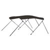 vidaXL 3-bow Bimini Top Black 72.0x70.9x53.9"
