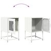 vidaXL Bedside Cabinet White Cold-rolled Steel Standard Bedside Cabinet