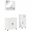 vidaXL Bathroom Furniture Set Wall-mounted 3 pcs White Engineered wood