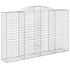 vidaXL Gabion Basket Set of 2 Silver Galvanized Iron Large Durable