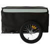 vidaXL Bike Trailer Black and Gray 99.2 lb Iron