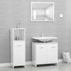 vidaXL Bathroom Furniture Set Shiny white Engineered wood Medium