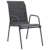 vidaXL Stackable Patio Chairs 4 pcs Steel and Textilene Anthracite