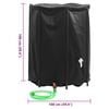 vidaXL Water Tank Black PVC Medium Foldable Water Tank Cylindrical