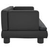 vidaXL Kids Sofa Black Faux leather, solid pine wood, foam Mini Durable