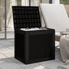vidaXL Garden Storage Box Black Polypropylene 31.2 Gallon capacity