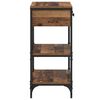 vidaXL Console Table with Drawer Brown 39.37 x 13.58 x 29.53 in Wood