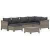 vidaXL Garden Lounge Set Grey PE Rattan Large Modular