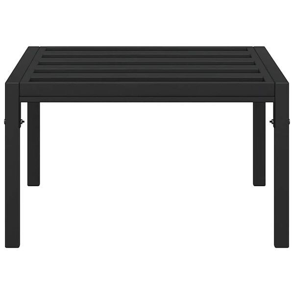 vidaXL Garden Coffee Table Black Powder-coated steel Small Durable