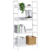 vidaXL Shelf Cabinet White Engineered wood Medium Bookshelf