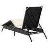 vidaXL Sun Lounger Black, Cream White