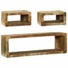 vidaXL TV Cabinet Set 3 pcs Brown 100 x 30 x 32 cm Solid Mango wood