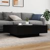 vidaXL Coffee Table Black Engineered wood Low Coffee Table Coffee Table