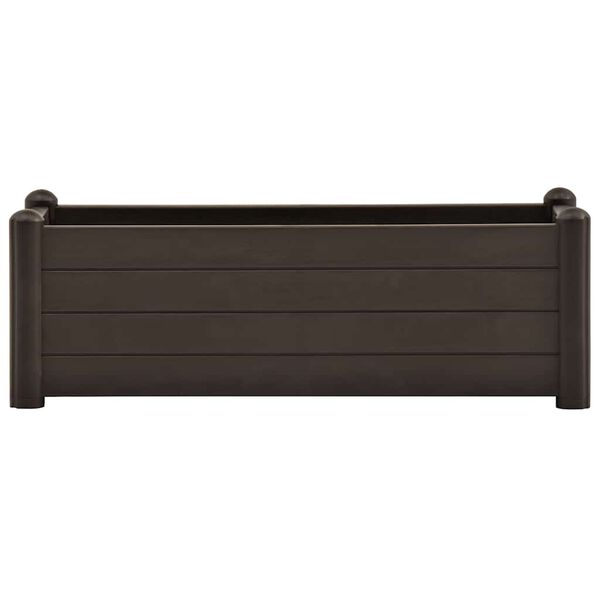 vidaXL Raised Bed Mocha Polypropylene Medium UV-resistant materials