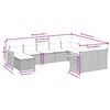 vidaXL 10 Piece Patio Sofa Set with Cushions Grey Poly Rattan (US only)