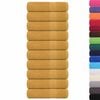 vidaXL Shower Towel Set of 10 Gold 100% Cotton 27.6 x 55.1 in