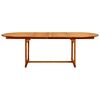 vidaXL Garden Table Brown Solid acacia wood Large Extendable