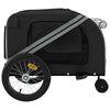 vidaXL Pet Bike Trailer Grey and Black Oxford Fabric and Iron