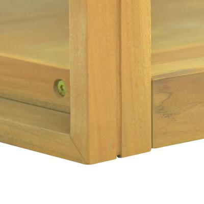 vidaXL Wall-mounted Bathroom Cabinet 23.6"x17.7"x13.8" Solid Wood Teak