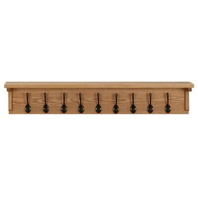 vidaXL Coat Rack 35.4"x6.3"x6.3" Solid Oak Wood