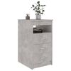 vidaXL Drawer Cabinet Concrete Grey Engineered Wood Compact