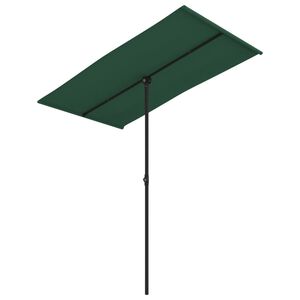 vidaXL Garden Parasol Green Aluminum Medium Rotatable Garden Parasol