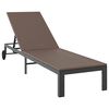 vidaXL Sunbed with Cushion 3 pcs Brown 40 x 39 x 40.5cm poly rattan