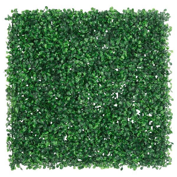vidaXL Artificial Shrub Leaf Fence 6 pcs Green 19.7x19.7"