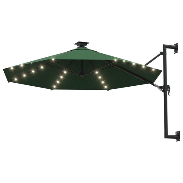 vidaXL Garden Parasol Green Polyester Large Tiltable Garden Parasol
