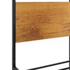 vidaXL Bed Frame Black Powder-coated metal, melamine coated MDF 63 x 79 in