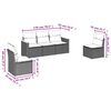 vidaXL Garden Sofa Set Beige PE rattan Medium Modular Garden Sofa Set