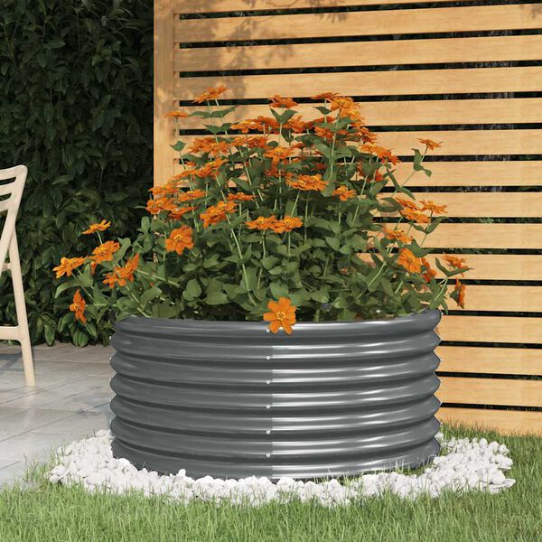 vidaXL Garden Planter Anthracite Powder-coated steel