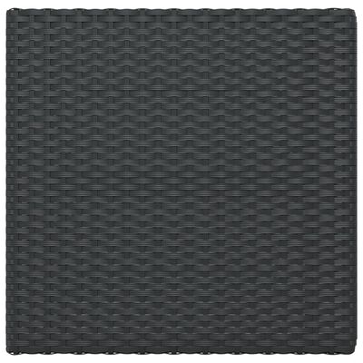 vidaXL Folding Bistro Table Black 21.7"x21.3"x28" Poly Rattan