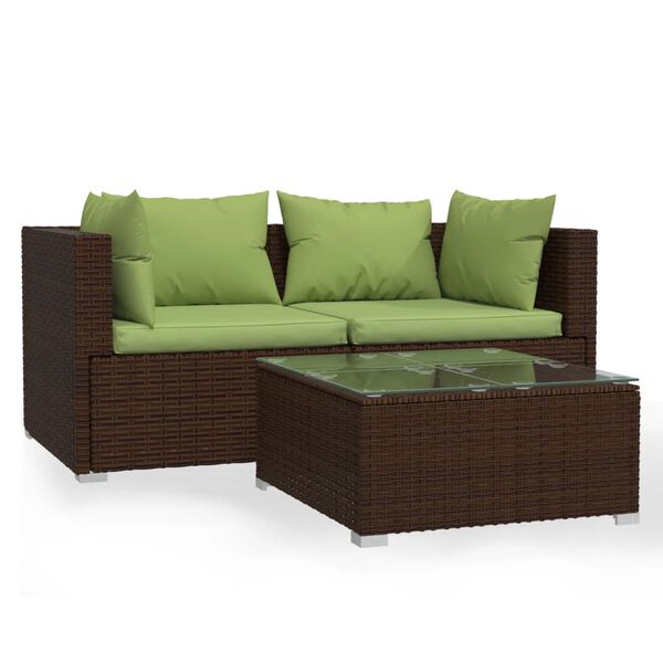 vidaXL Garden Lounge Set Brown