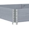 vidaXL Pallet Collar Grey 59.1x39.4" Solid Wood Pine
