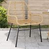 vidaXL Garden Chair Brown PE rattan Medium Durable Garden Chair