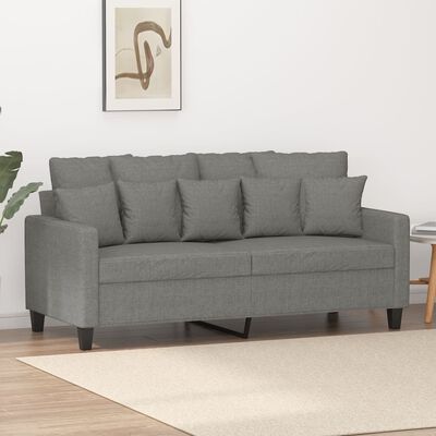 vidaXL 2-Seater Sofa Dark Gray 55.1" Fabric