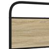vidaXL Bed Frame Sonoma oak Steel, Engineered wood Single Bed Frame